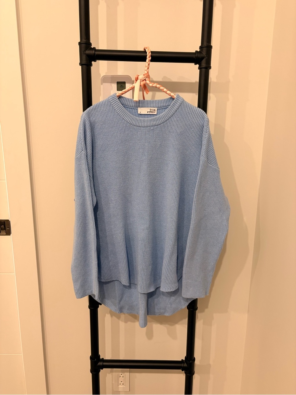 Light Blue Women's Relaxed Crewneck Sweater